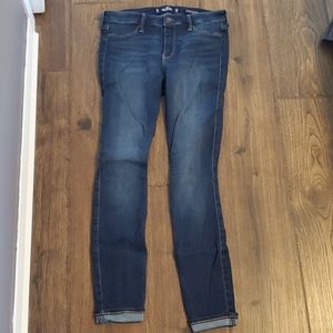 Holister Dark wash jean leggings mid rise